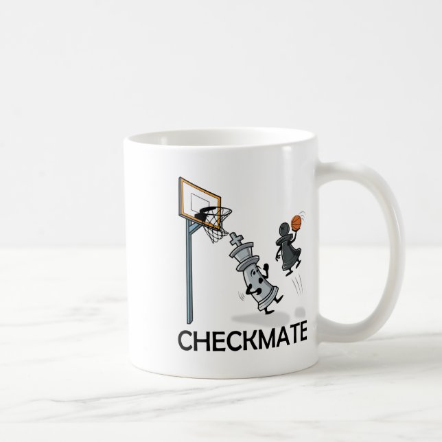 Chess Player Chessboxing And Sketll Lover Checkmat Coffee Mug (Right)