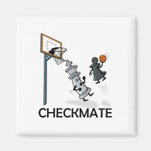 Chess Player Chessboxing And Sketll Lover Checkmat Magnet