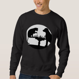 Chess Player  Dog Cat Chess Motif Sweatshirt