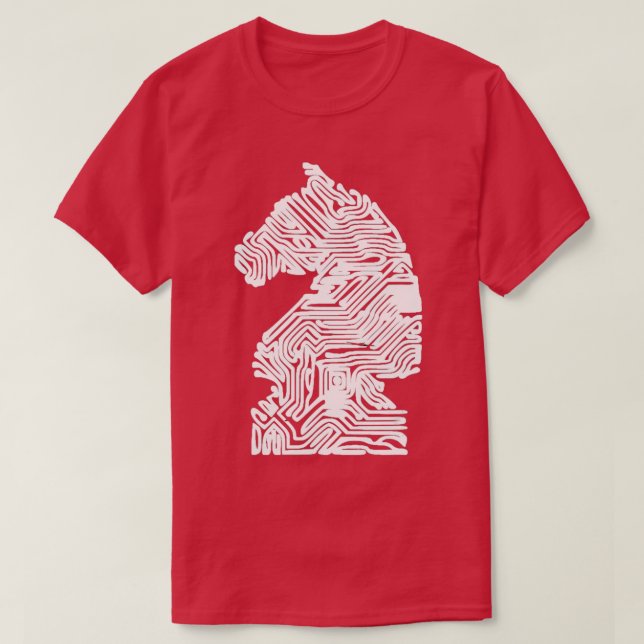 Chess Player Gift Springer Figure Chess Motif T-Shirt (Design Front)