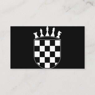 Chess Player Gifts for Croats Croatian Flag Chess Business Card