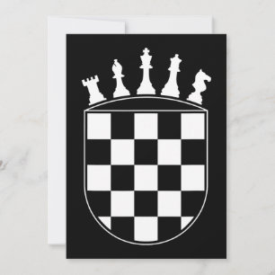 Chess Player Gifts for Croats Croatian Flag Chess Thank You Card