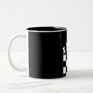 Chess Player Gifts for Croats Croatian Flag Chess Two-Tone Coffee Mug