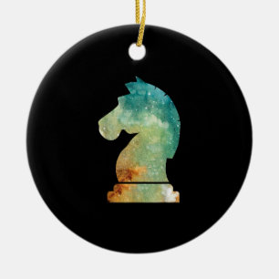 Chess Player Horse Knight Chess Lover Gift Ceramic Tree Decoration