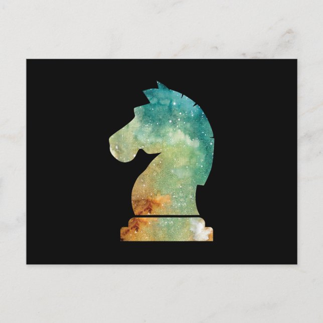 Chess Player Horse Knight Chess Lover Gift Postcard (Front)