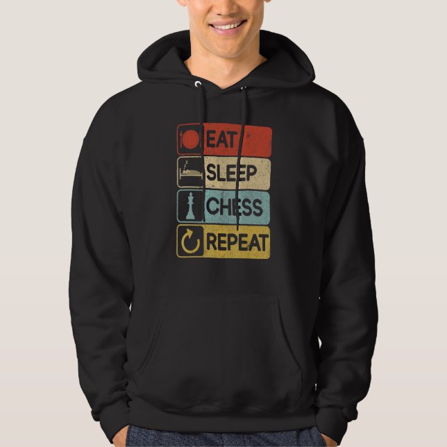 Chess Player  Idea  Chess Playing Strategy Item Hoodie (Front)
