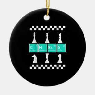 Chess Player Lover Periodic Table Funny Gift Men Ceramic Tree Decoration