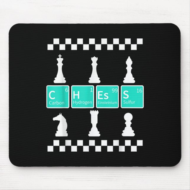Chess Player Lover Periodic Table Funny Gift Men Mouse Pad (Front)