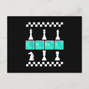 Chess Player Lover Periodic Table Funny Gift Men Postcard