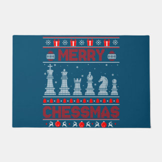 Chess Player Merry Chessmas Christmas Ugly Sweater Doormat