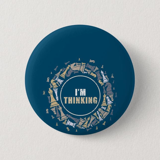 Chess Player Nerd Chess Lover Gift Chess 6 Cm Round Badge (Front)