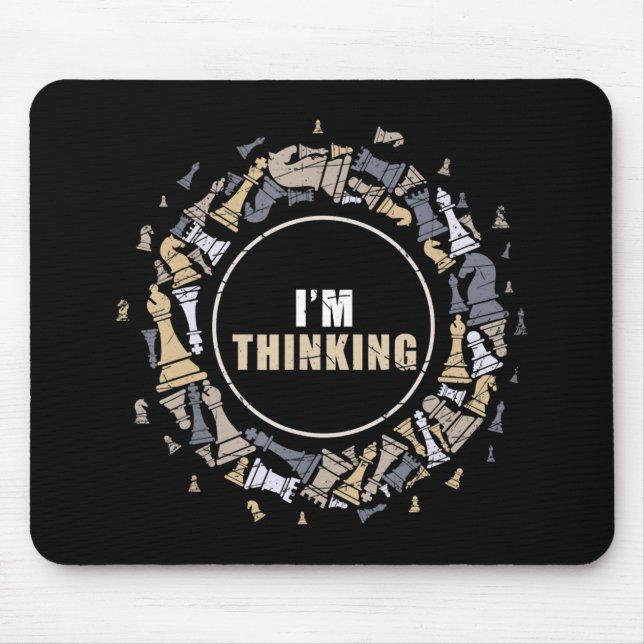 Chess Player Nerd Chess Lover Gift Chess Mouse Pad (Front)