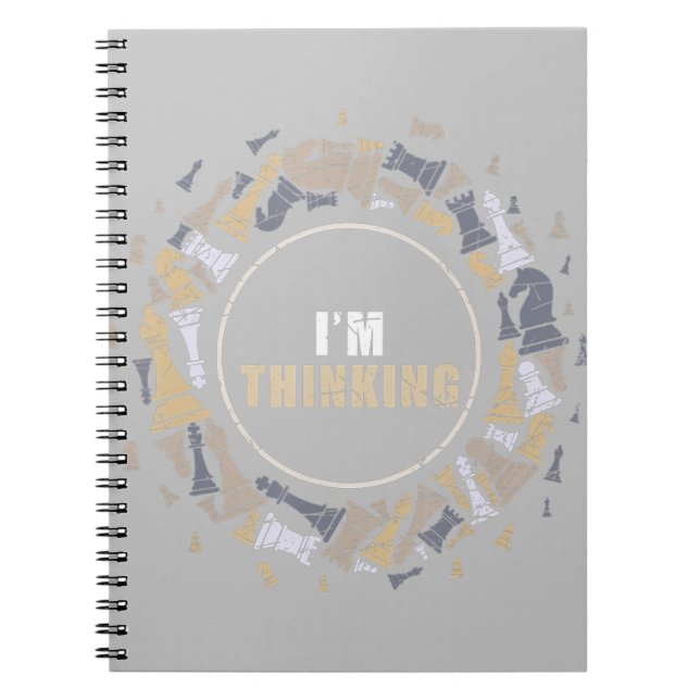 Chess Player Nerd Chess Lover Gift Chess Notebook (Front)