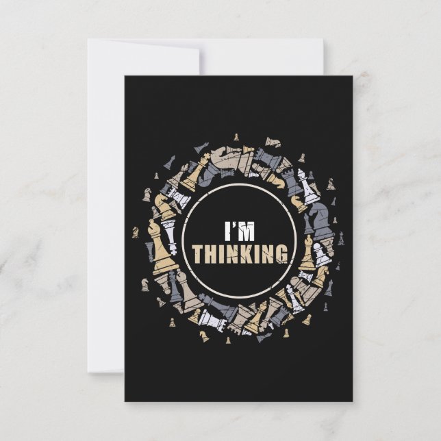 Chess Player Nerd Chess Lover Gift Chess RSVP Card (Front)