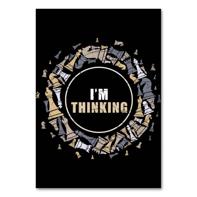 Chess Player Nerd Chess Lover Gift Chess Table Number (Front)