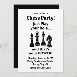 Chess Player Party Invitation