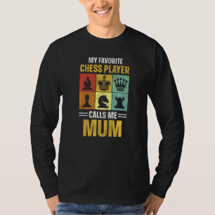 Chess Player Piece Mum Mother Queen Retro My Favou T-Shirt