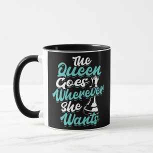 Chess Player Queen Board Game  Mug