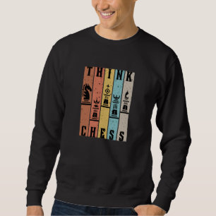 Chess Player Think Game Pieces Set Vintage Sweatshirt