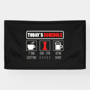 Chess Player Todays Schedule Coffee Chess Banner