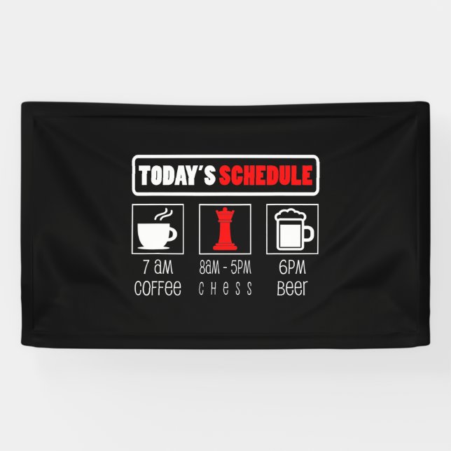 Chess Player | Todays Schedule Coffee Chess Banner (Horizontal)