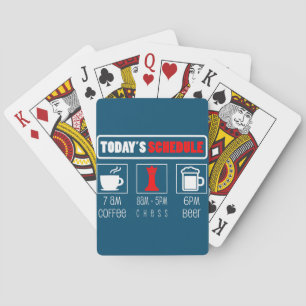 Chess Player Todays Schedule Coffee Chess Playing Cards