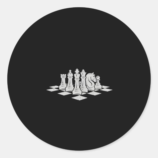 Chess Players For Chess Novelty Classic Round Sticker (Front)