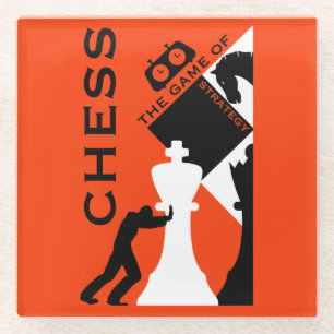 Chess Players Glass Coaster