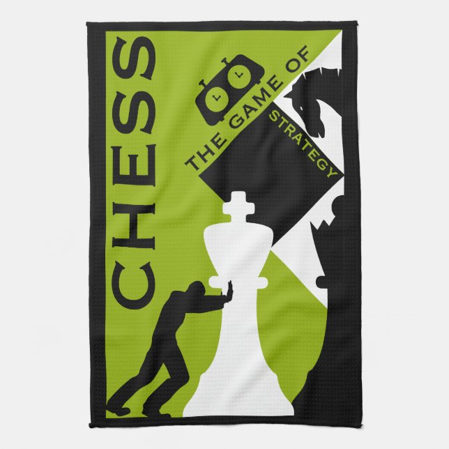 Chess Players Tea Towel (Vertical)