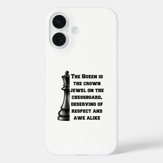 Chess Queen Black White Power Respect Strategy Case-Mate iPhone Case (Back)