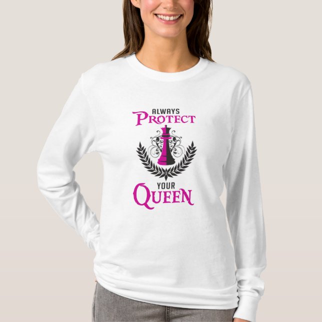 Chess Queen Chess Board Checkmate Board Funny Gift T-Shirt (Front)
