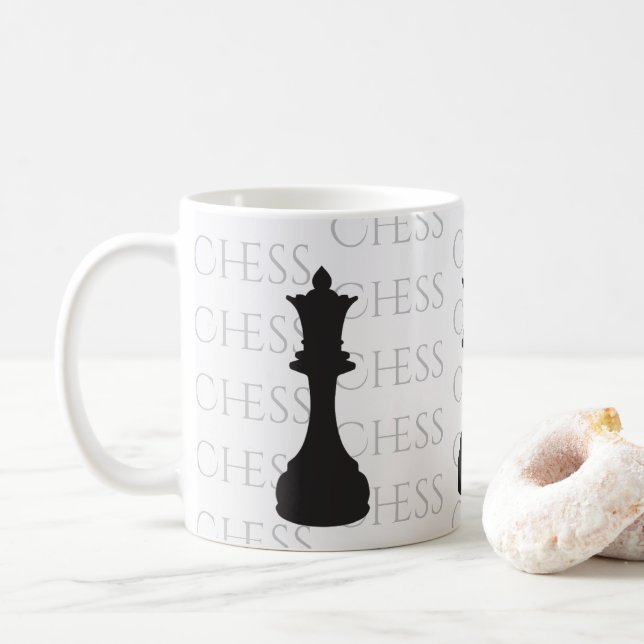 Chess Queen Classic Piece Modern Coffee Mug (With Donut)