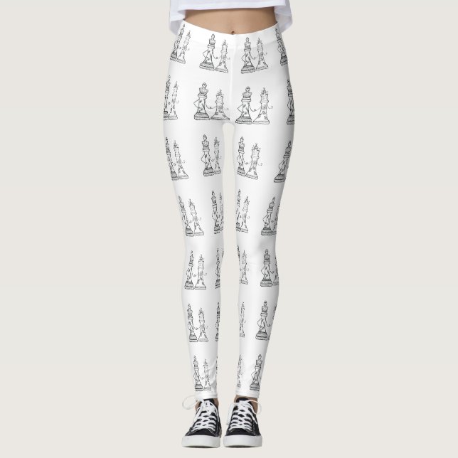 Chess, Queen & King Leggings (Front)
