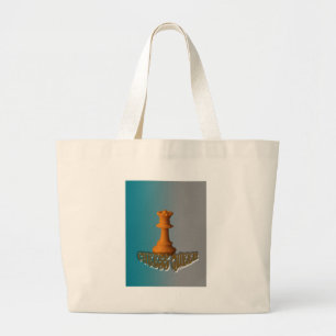 Chess queen large tote bag