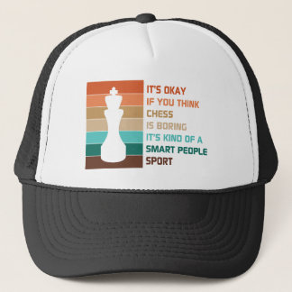 Chess Quote Vintage Sunset Trucker Hat