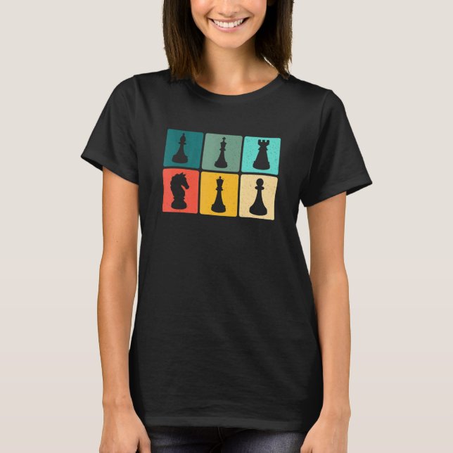 Chess Retro Graphic Chess Player Checkmate Board G T-Shirt (Front)