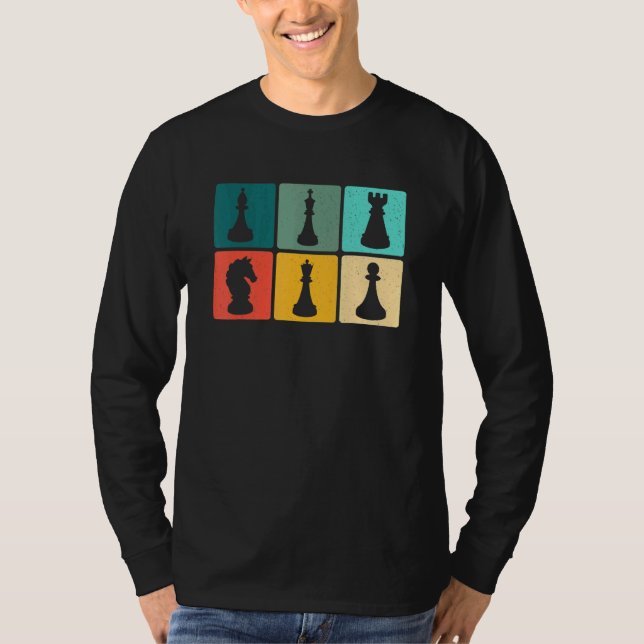 Chess Retro Graphic Chess Player Checkmate Board G T-Shirt (Front)