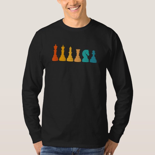 Chess Retro Graphic Chess Player Checkmate Board G T-Shirt (Front)