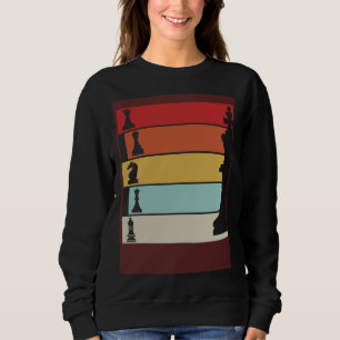 Chess Retro Player Chess Board Sweatshirt