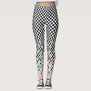 Chess seamless pattern leggings