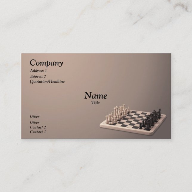 Chess Set Business Card (Front)
