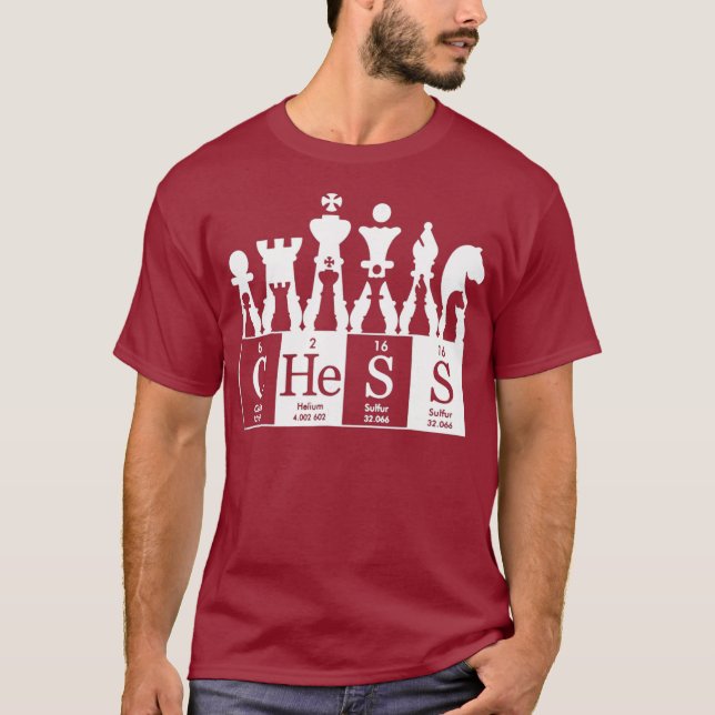 Chess sets periodic table elements t shirt gift (Front)