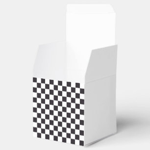 Chess Square Pattern - black + your background Favour Box