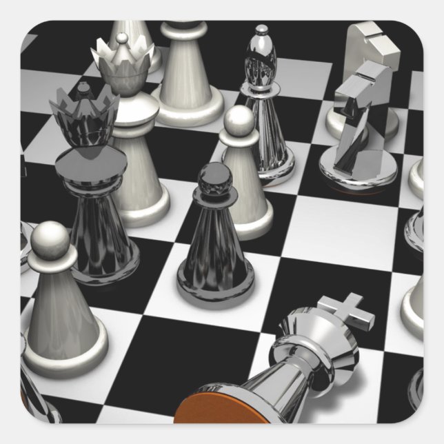 Chess Square Sticker (Front)