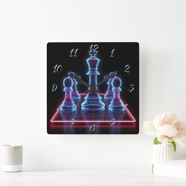Chess Square Wall Clock (Home)