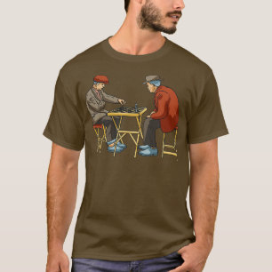 Chess Two People Playing Chess In Park T-Shirt