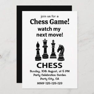 Chess Watch My Next Move Chess Invitation