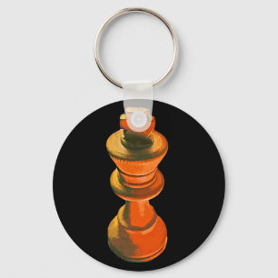 Chess, White King, Stylised (1) Key Ring