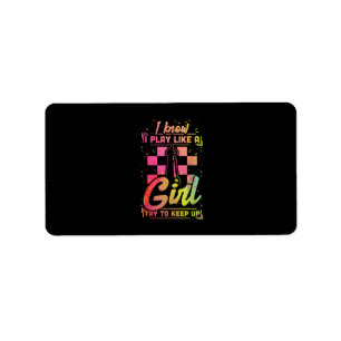 Chess Women Queen Chessfield Team Play Like A Girl Label