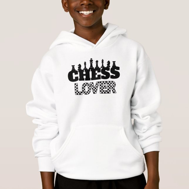 Chess Word Black Pieces Lover Board Pattern Design (Front)